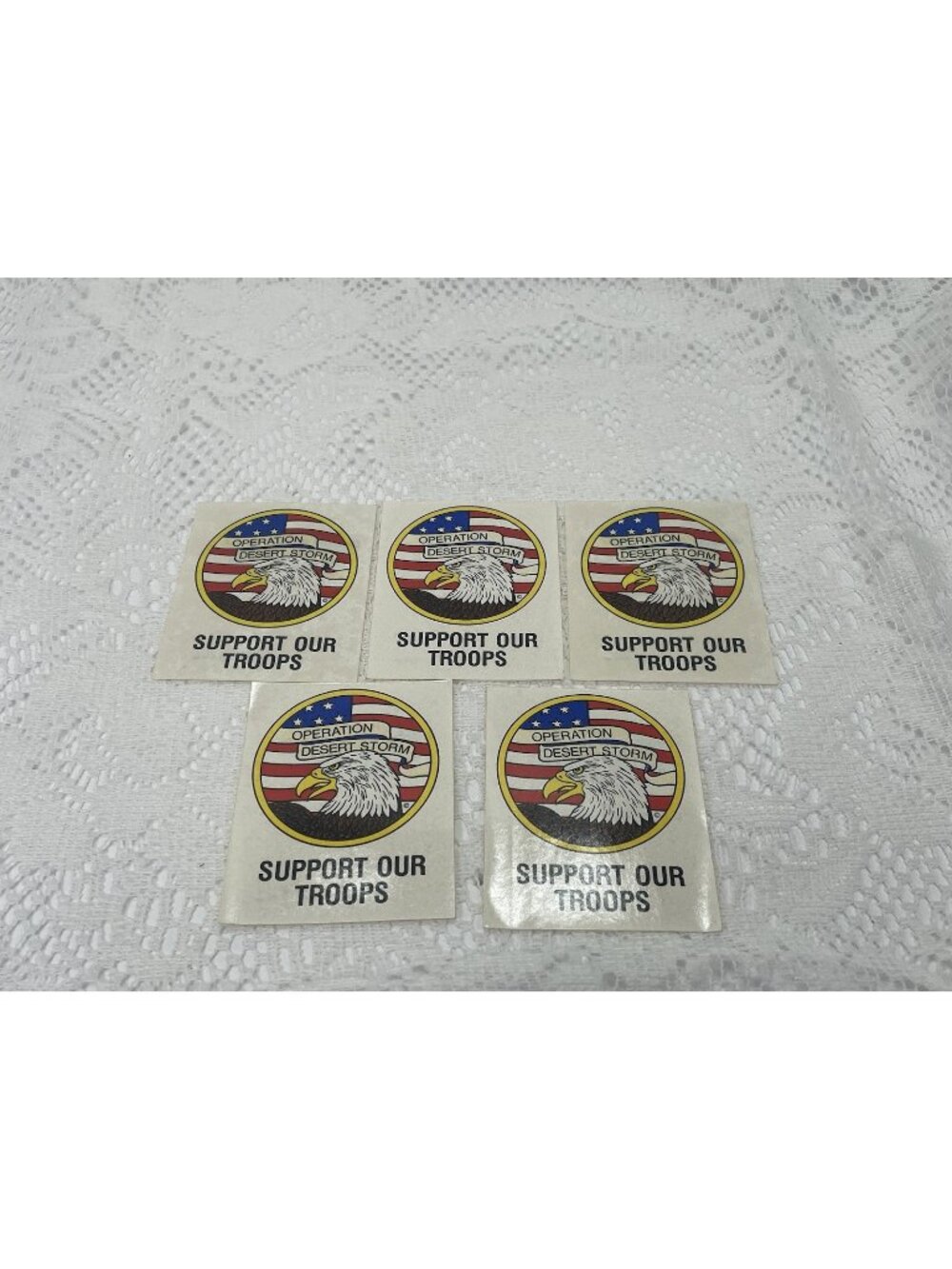 Vintage Desert Storm Support Our Troops Stickers Lot Of 5 2"X2.5"